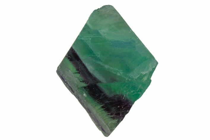 Green and Purple Banded Fluorite Octahedron - China #164601